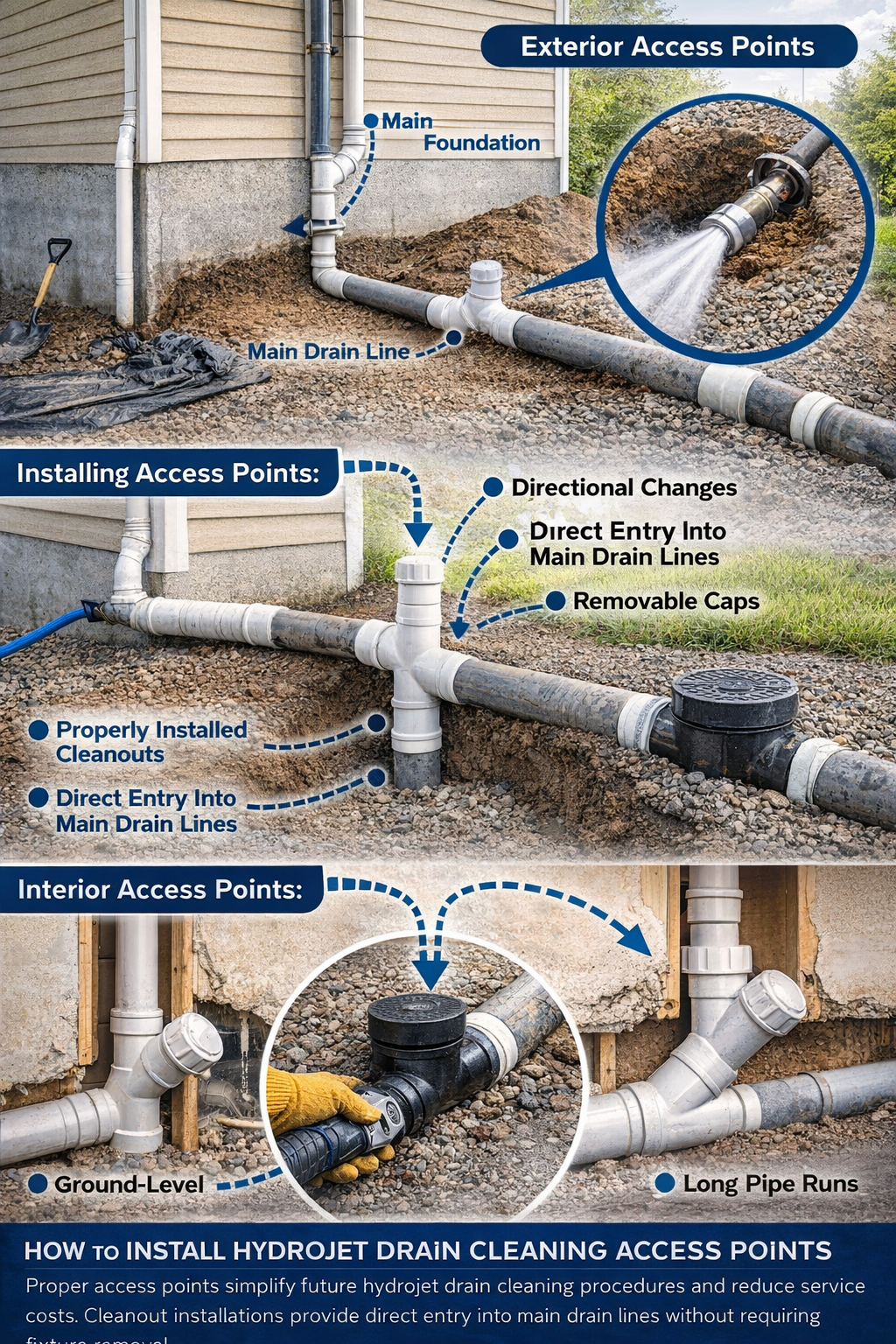 How to Install Hydrojet Drain Cleaning