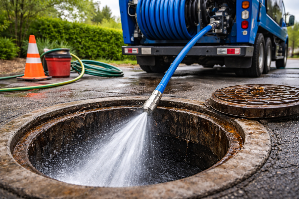 Hydrojet Drain Cleaning1