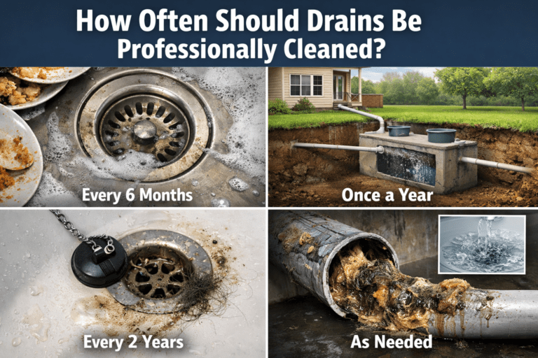 How often should drains be professionally cleaned