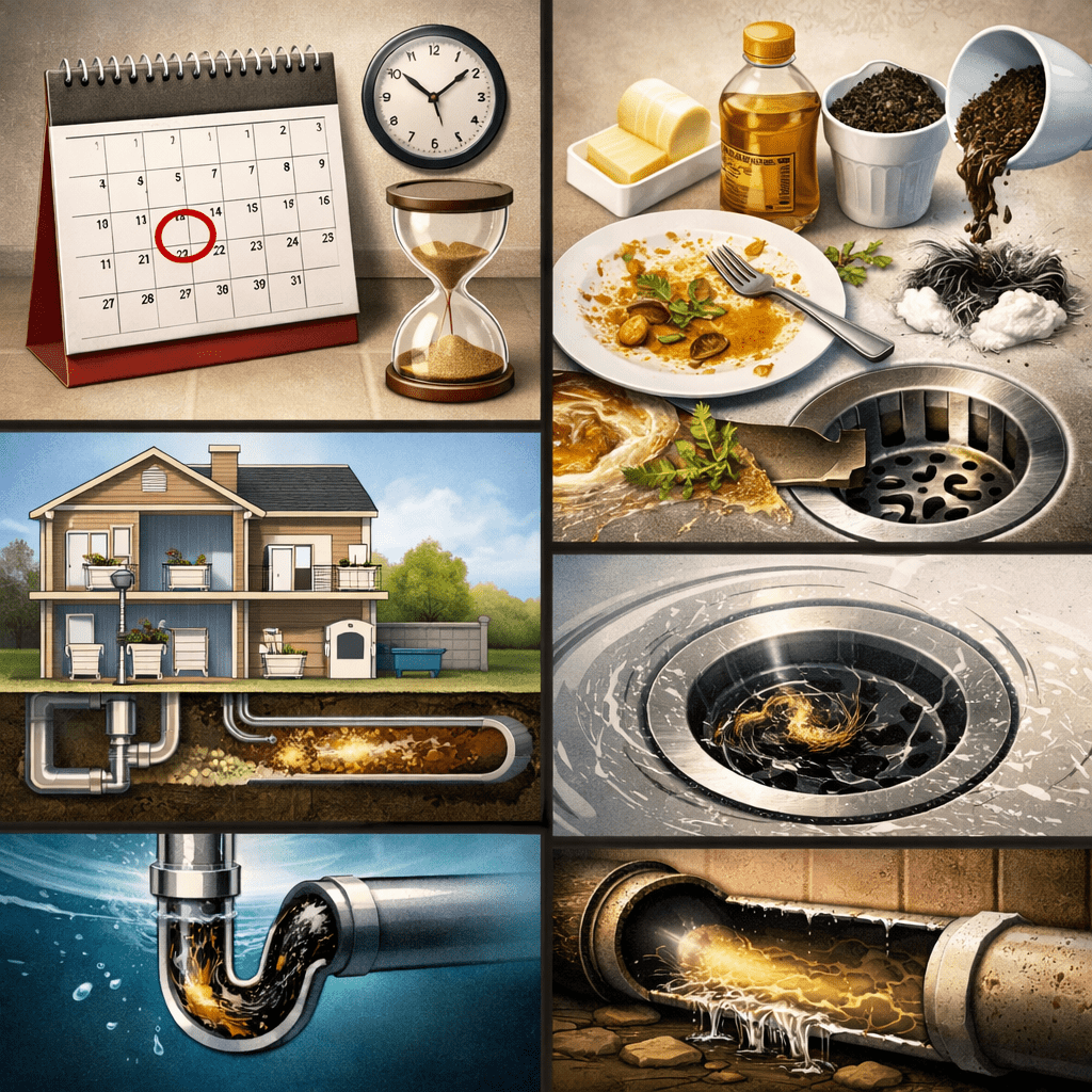 How often should drains be professionally cleaned (2)