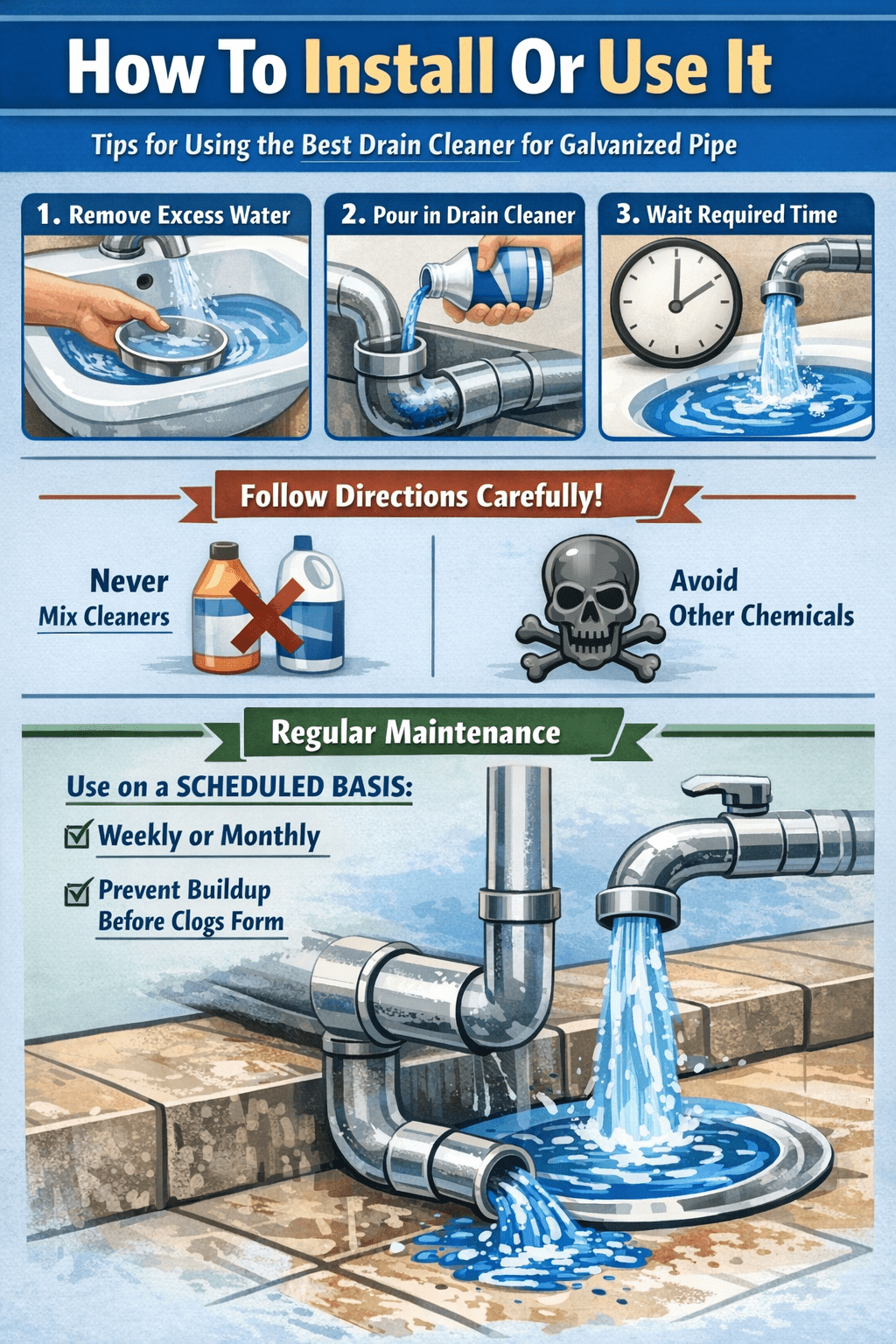 How To Install Or Use It best drain cleaner for galvanized pipe (4)