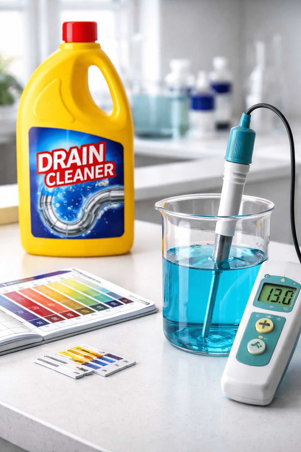 what ph is drain cleaner
