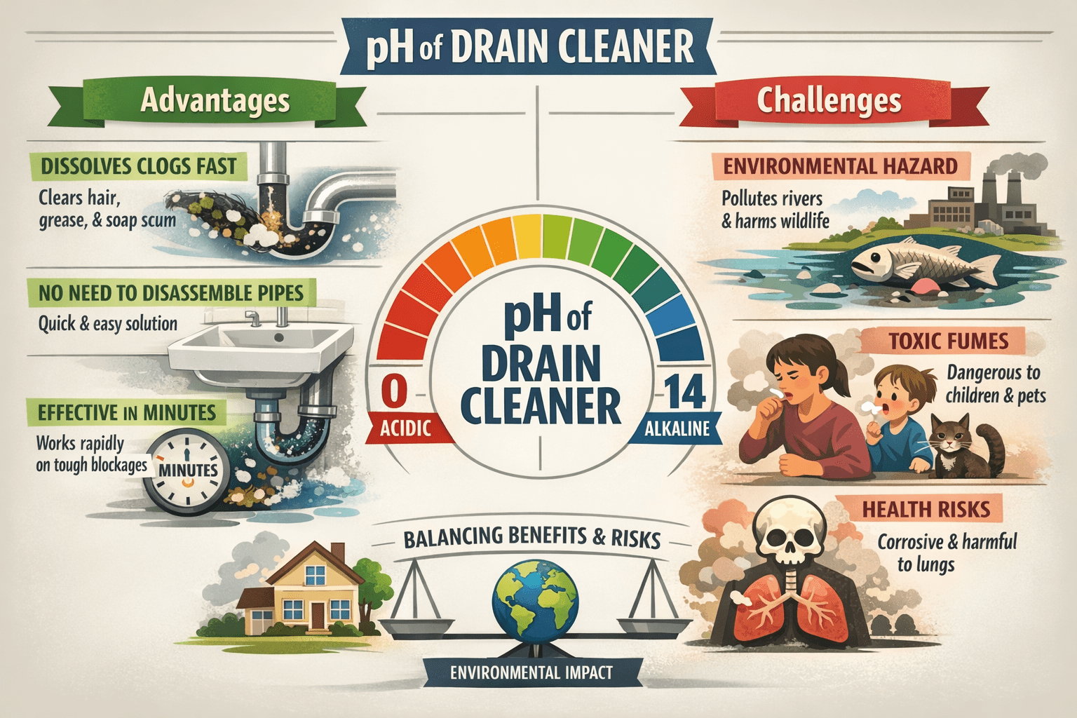 Top advantages and challenges connected to what ph is drain cleaner